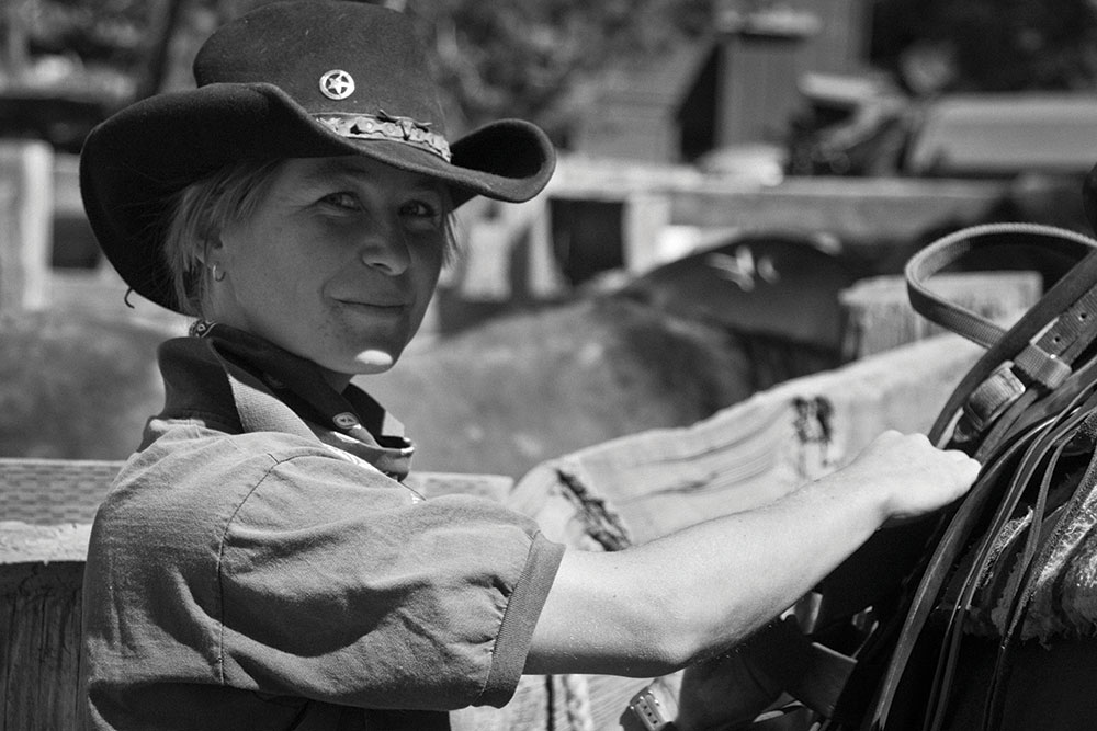 An outdoor photography lens helped the author capture this shot of a Swedish ranch hand.