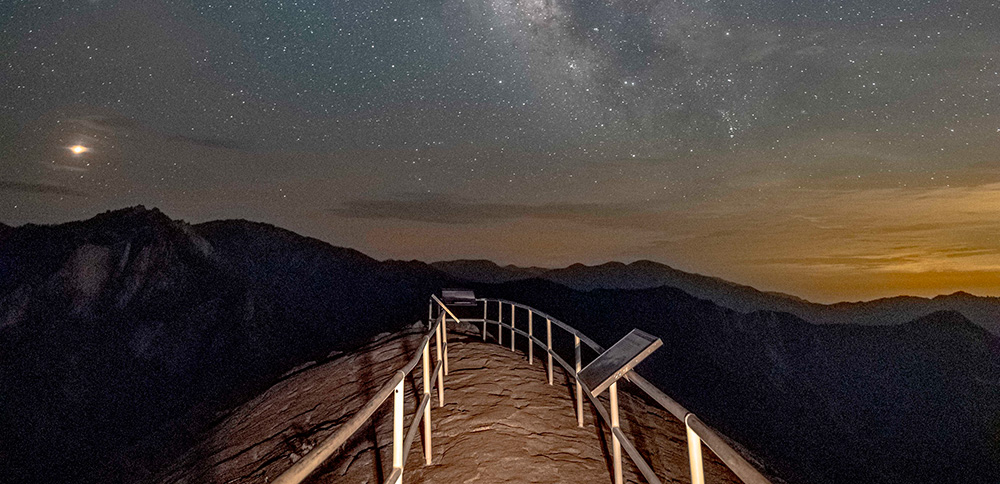 Moro Rock and the Milky Way in Sequoia National Park