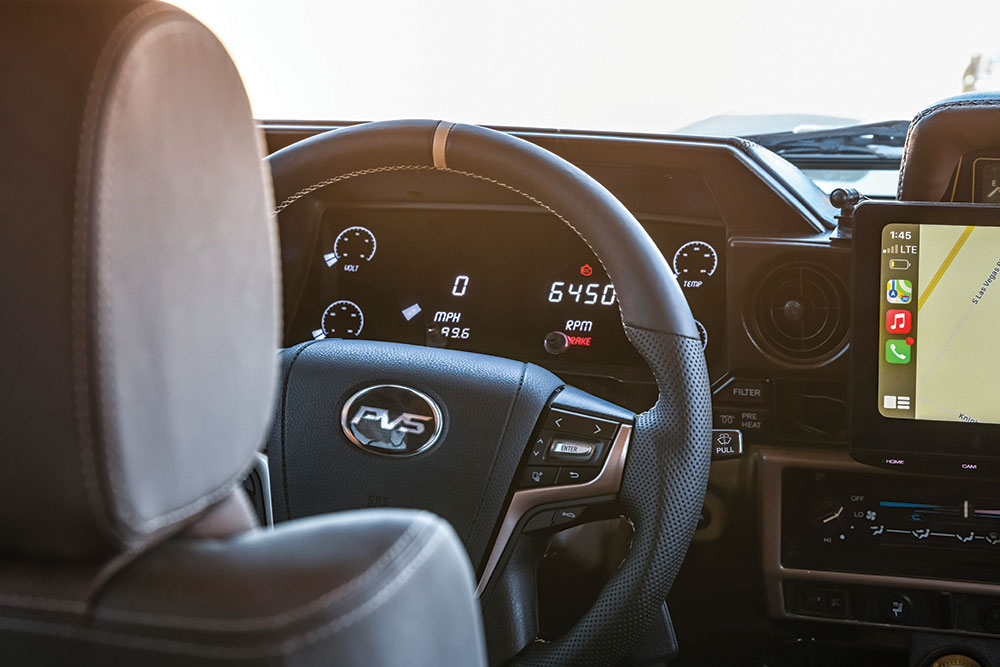 The PVS steering wheel makes the dash look modern.