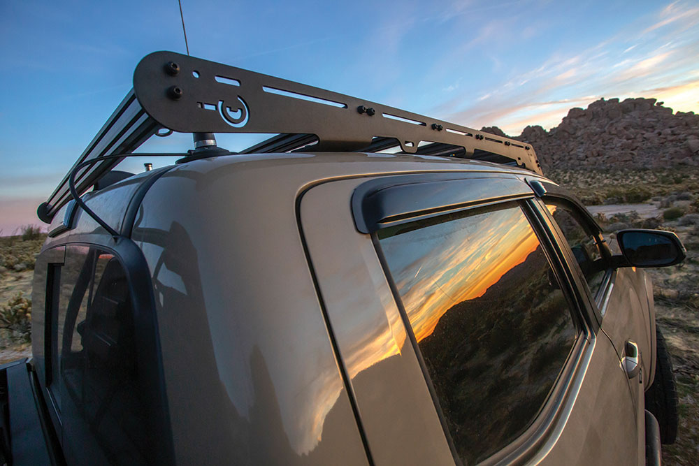 A roof rack is ready to give Reesor extra storage.