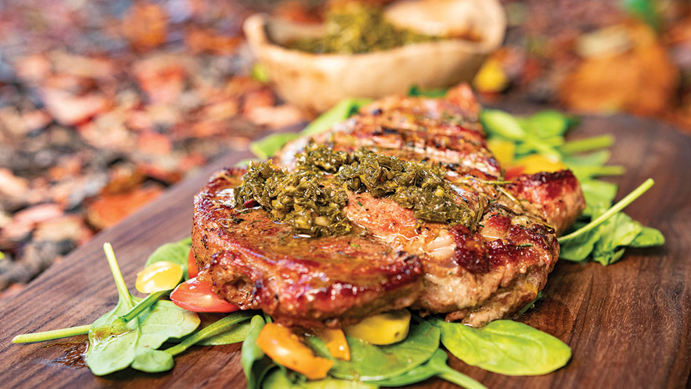 Recpie for chimichurri on top of steak