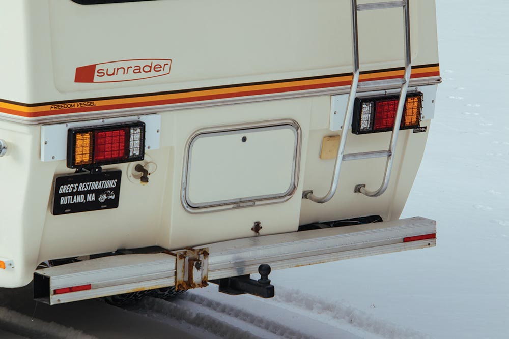 The taillights were upgraded to LED with metal off-road guards for an overland look.