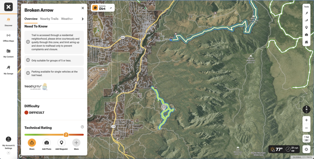 A glimpse of onX Offroad's Trail Cleanup Guide.