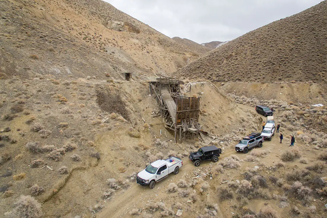 Store core samples drilled from the hillside