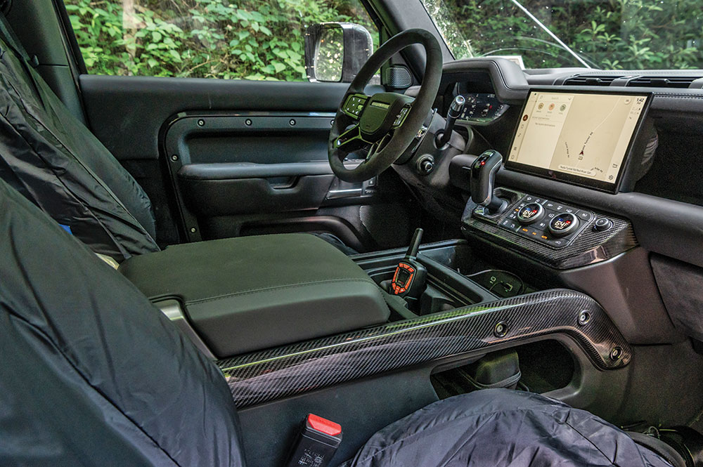 An interior view of the Defender 