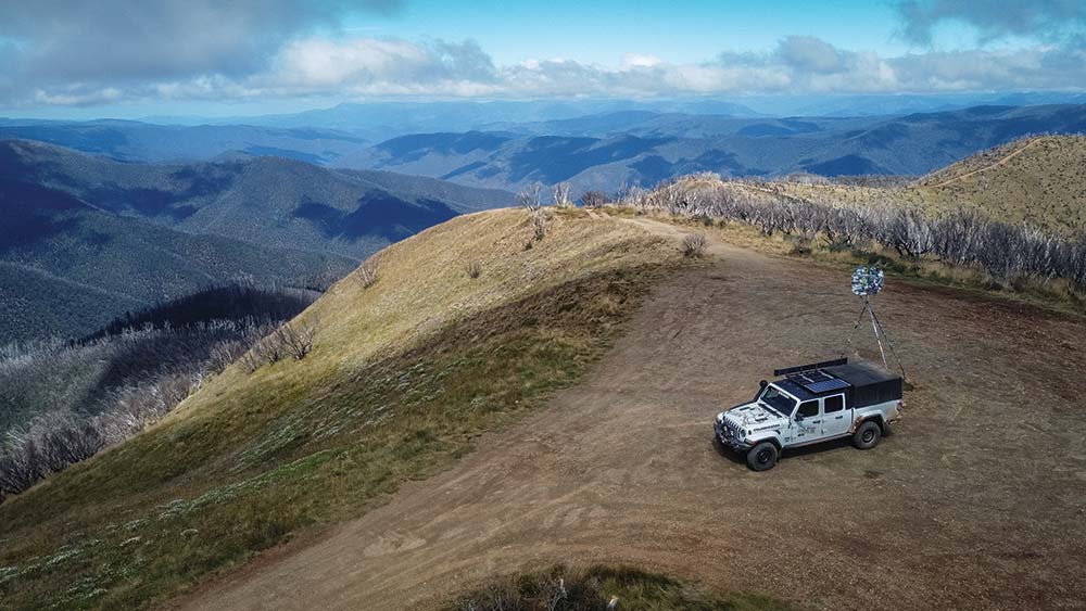 Jeep Gladiator on a mountain top