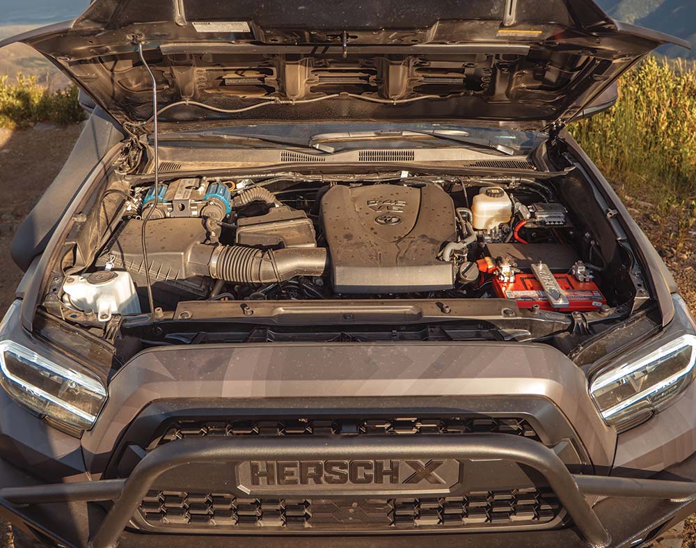 Under the hood is a brand new Tacoma engine.