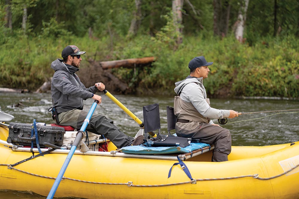 Two men River Rafting 