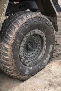 Black Rhino Barricades are wrapped in Procomp Extreme MT-2 tires.