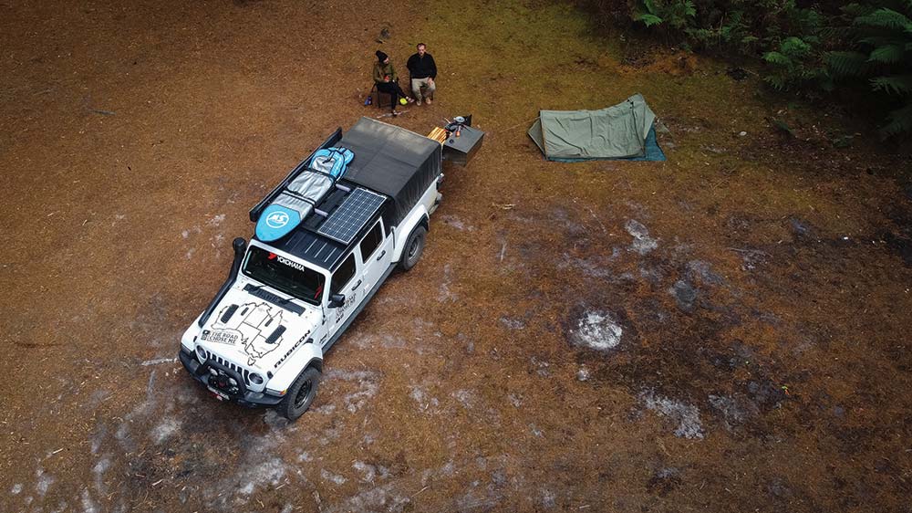 Aerial view of the Rubicon in Tasmania 