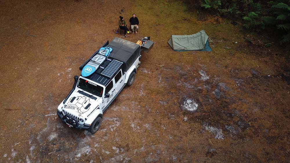 Aerial view of the Rubicon in Tasmania 