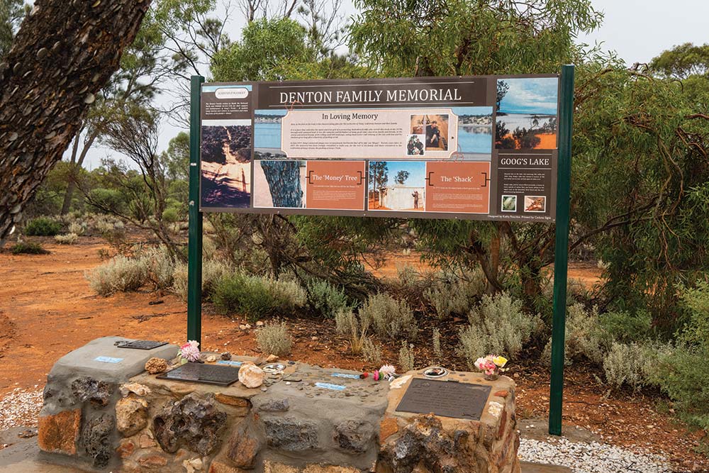 The Denton Family Memorial on the track 