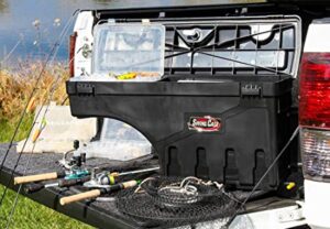 An open truck tailgate with the black swingout box; a great last minute gift.
