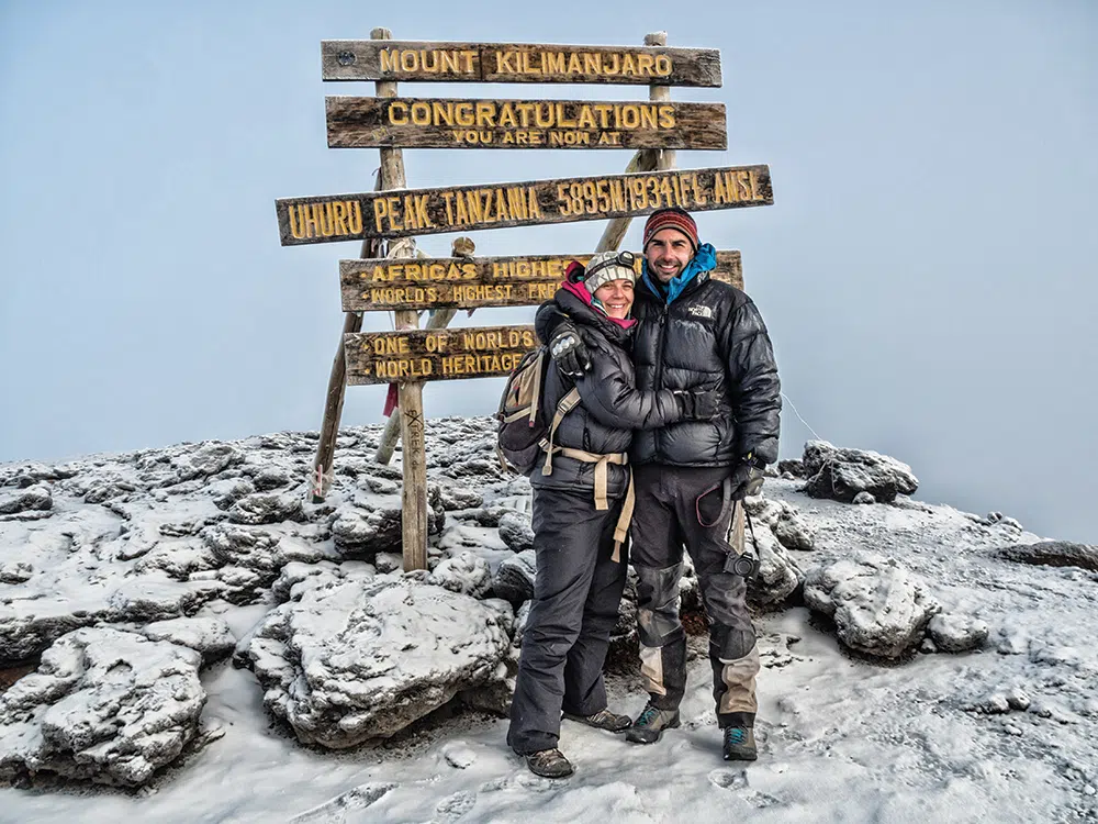 Heather and Dave reached Africa’s highest peak, Mount Kilimanjaro