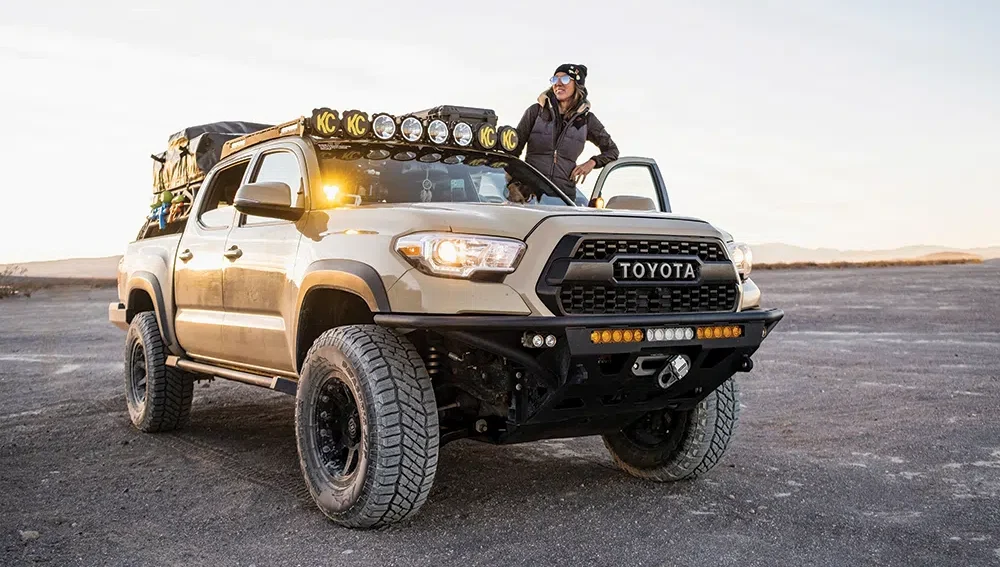 The TRD Pro Grille up front beefs up the Tacoma’s off-road power