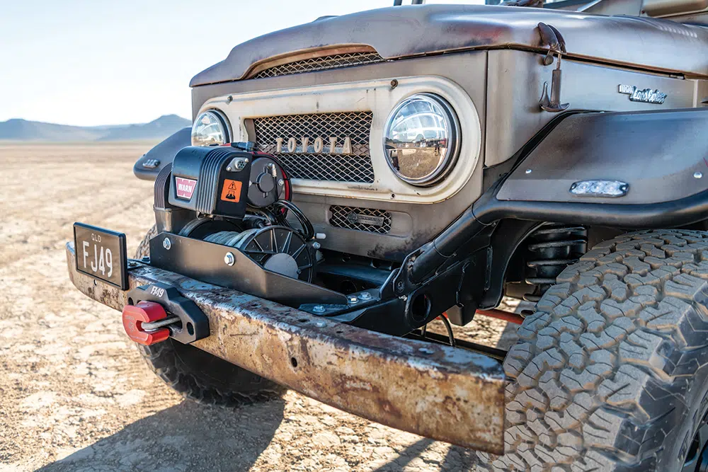 Warn High-Mount Winch up on the front bumper