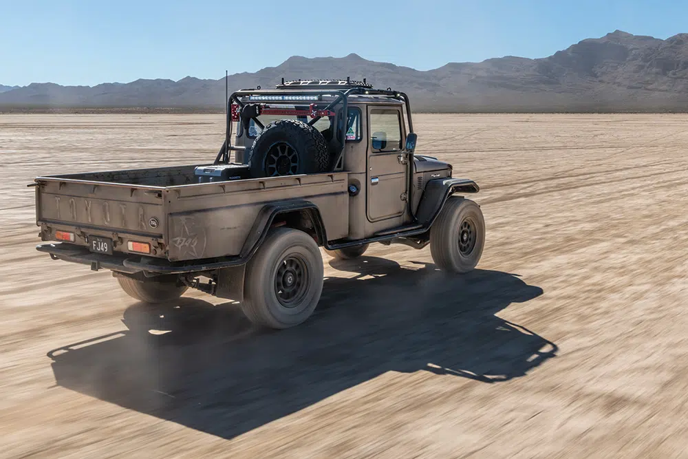 Custom fenders and roll cage fabricated by Patriot Campers