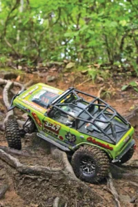 The complex frame and high-torque motor on this RC