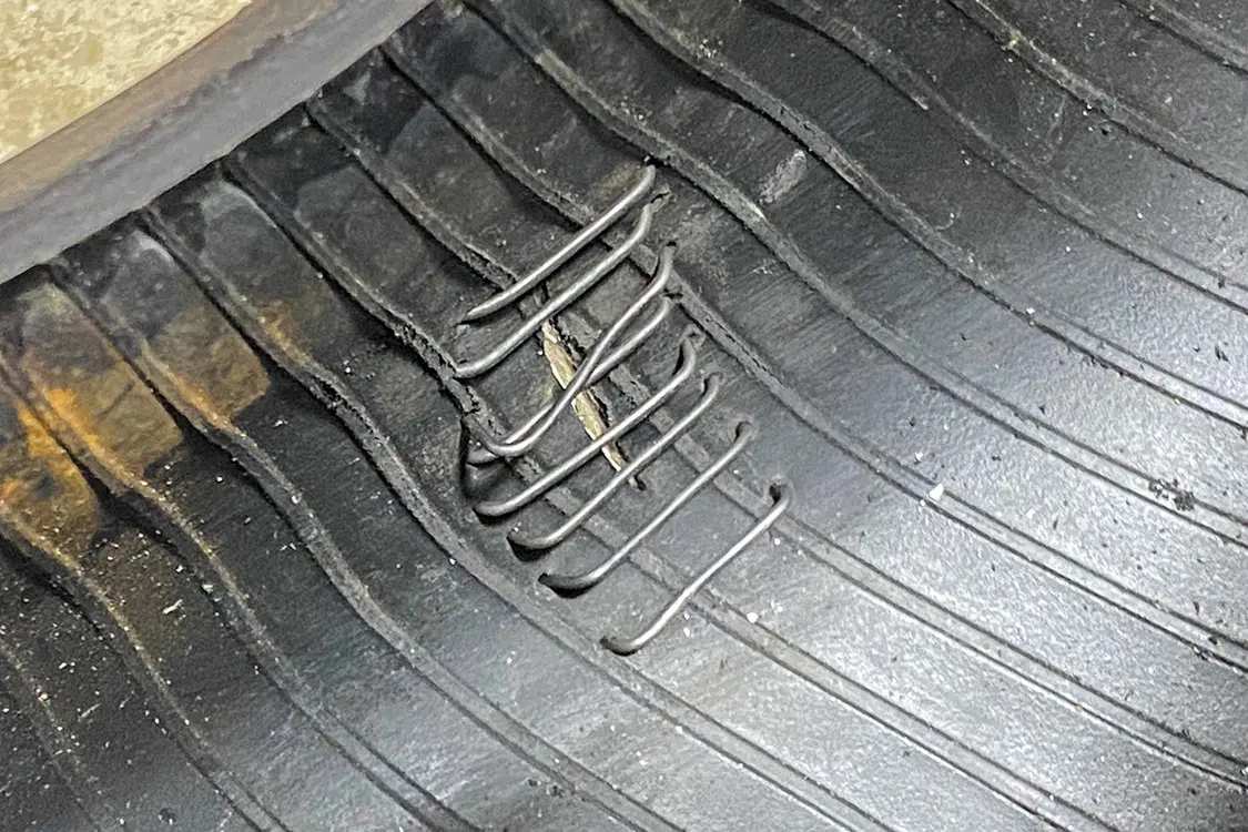 Sutures should be five to six inches in length and bent in a U-shape like a staple