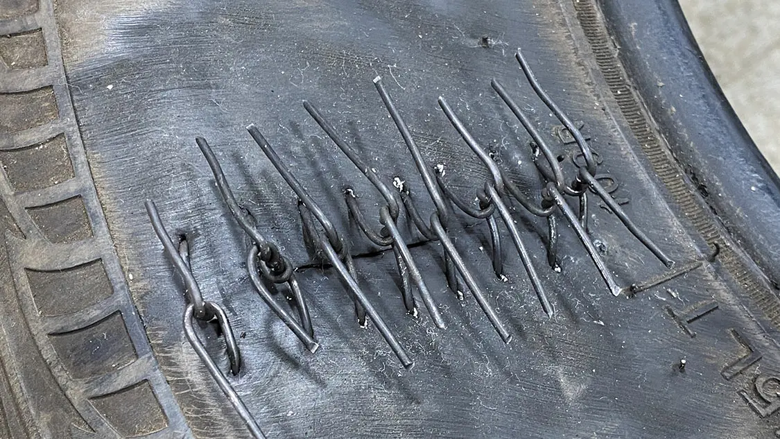 Pull them tight from the outside and twist the ends tight to pinch the opening snug.