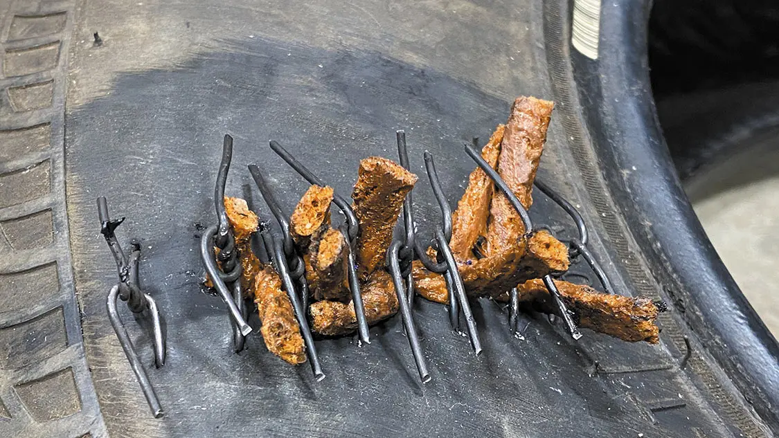 Insert a gaggle of plugs along the full length of the cut