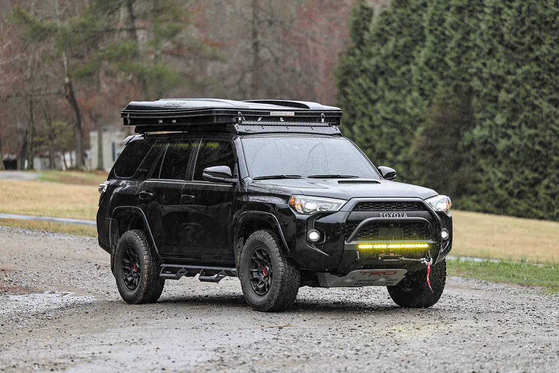Front bumper and winch installed