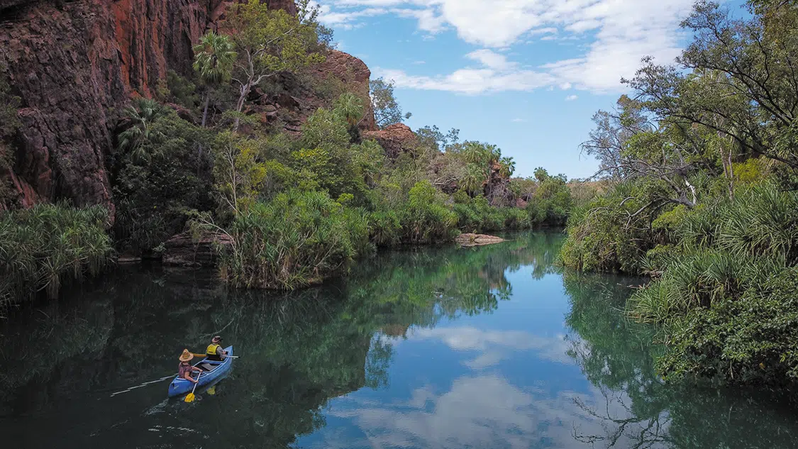 Exploring Lawn Hill by canoe