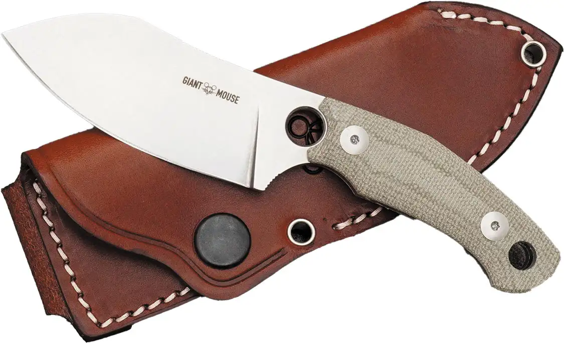Giant Mouse GMF1-XL in Green Canvas - Best EDC Knife