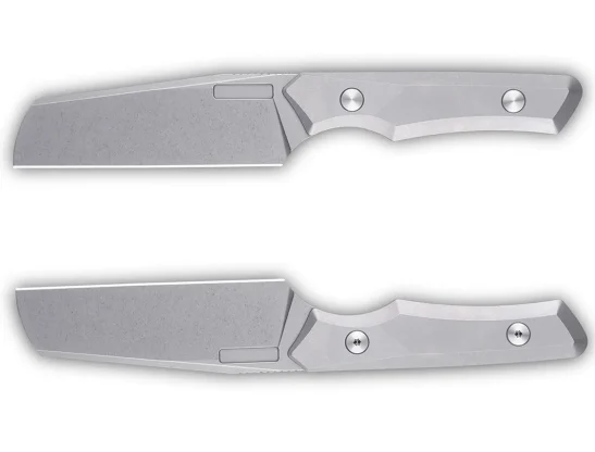 Vero Engineering Axon Fixed Blade Knife Stonewash Titanium