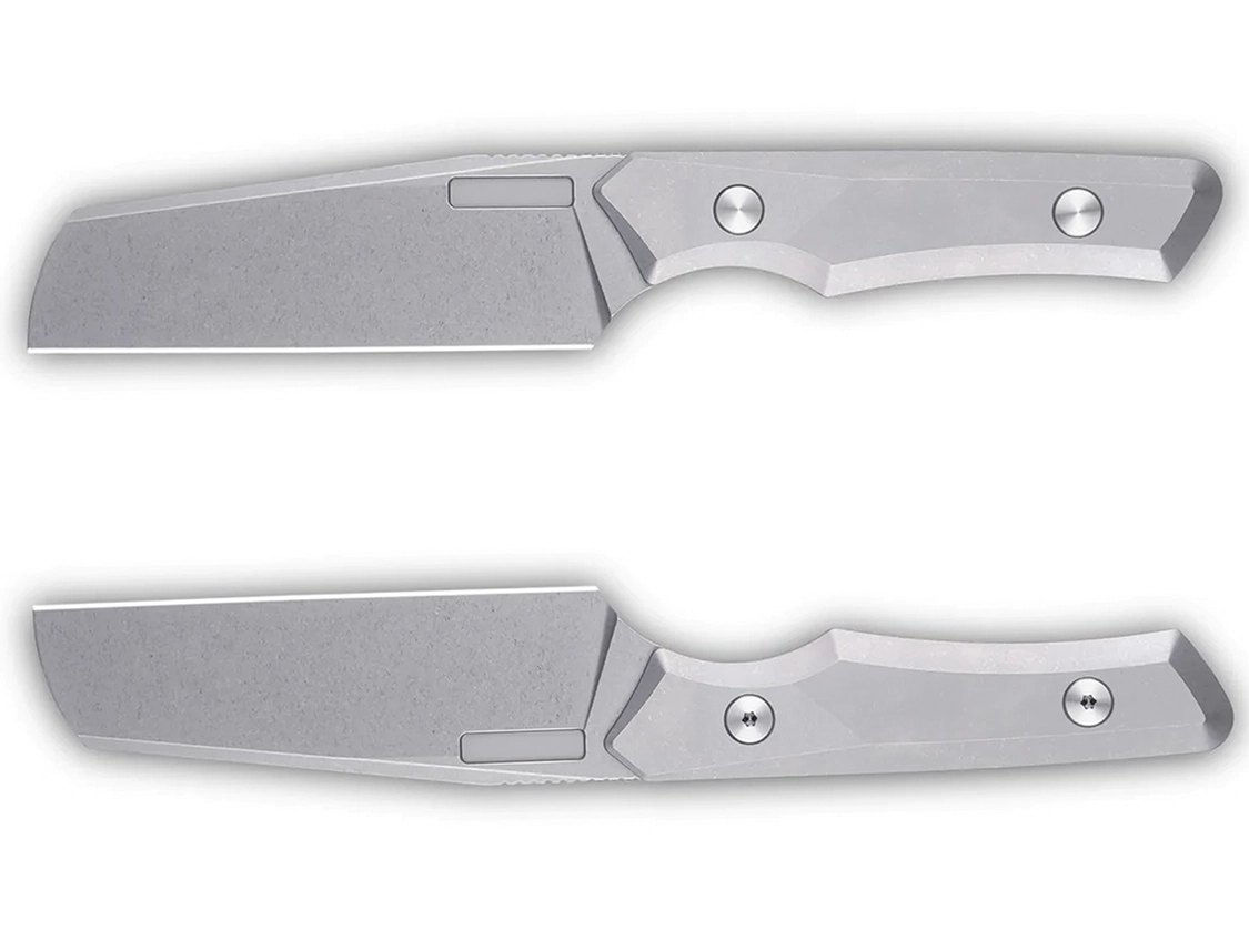 Vero Engineering Axon Fixed Blade Knife Stonewash Titanium