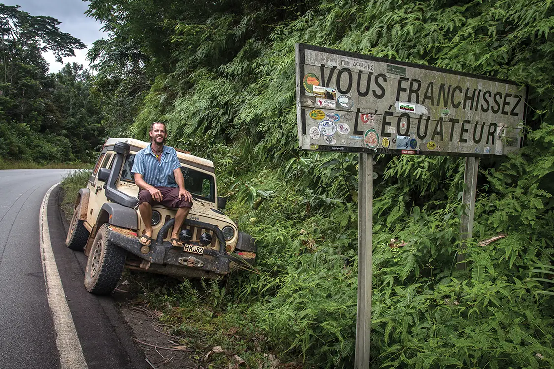 Dan crossing The Ecuator