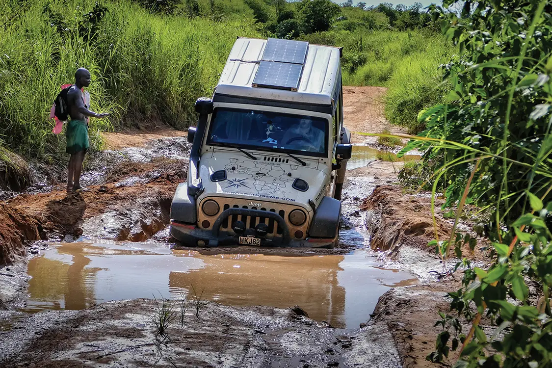 Dropping into mud pits