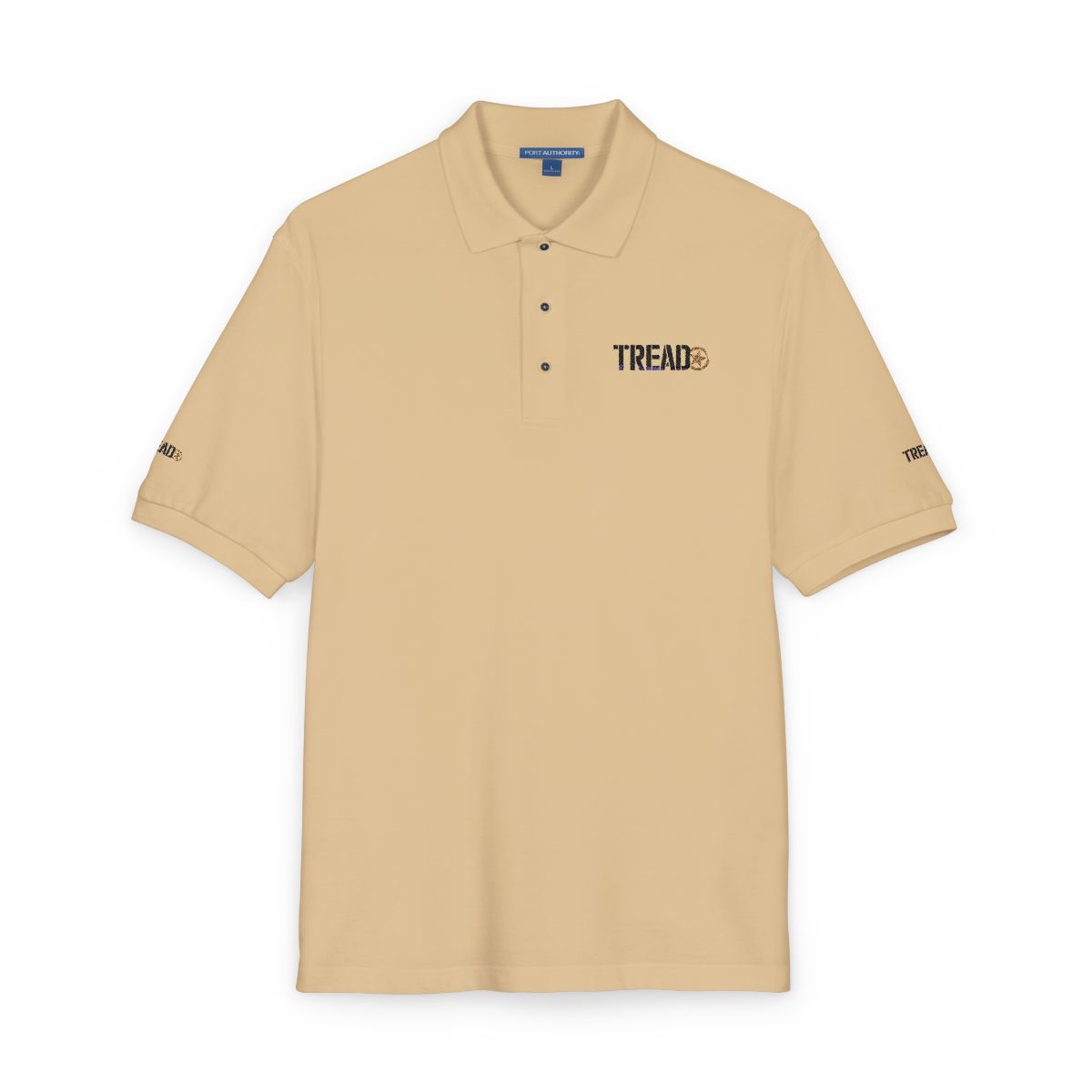 Tread Stone Colored Embroidered Unisex Polo Shirt - TREAD