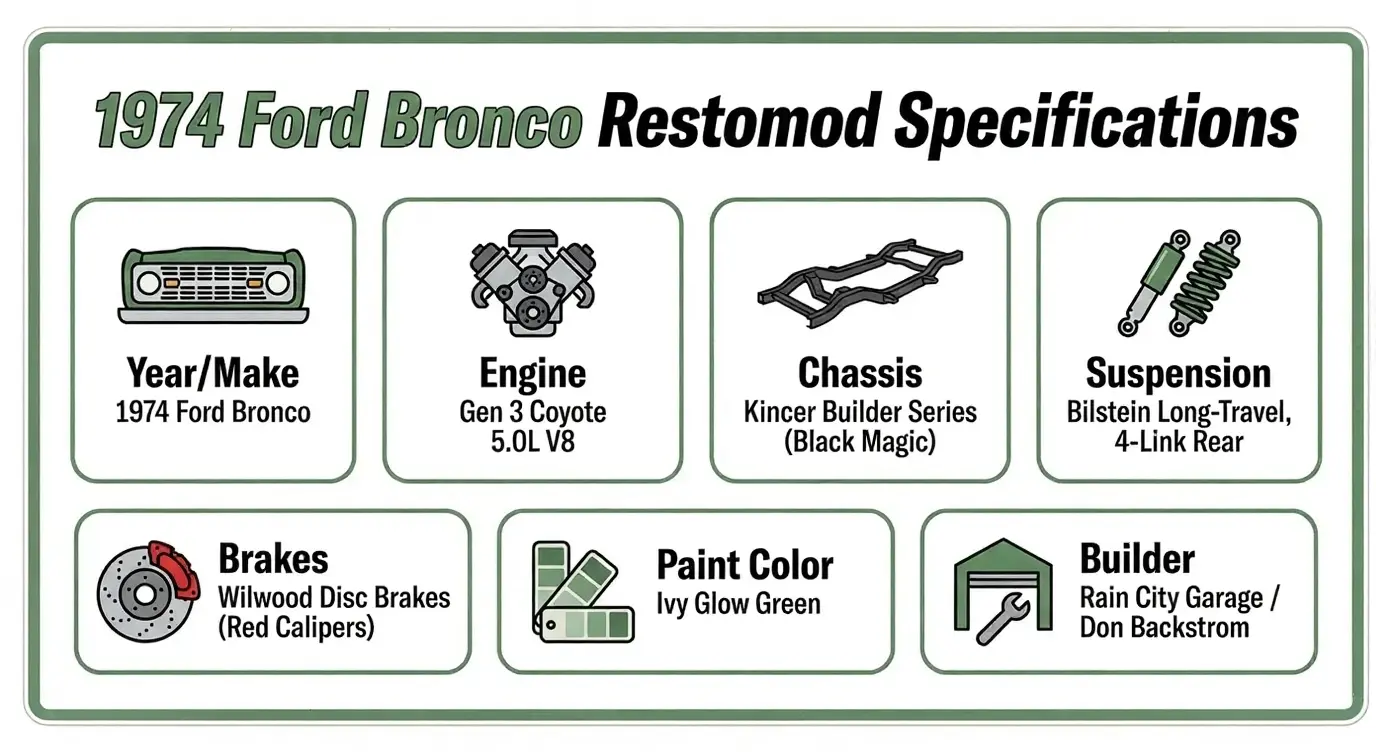 1974 Ford Bronco Restomod Specs