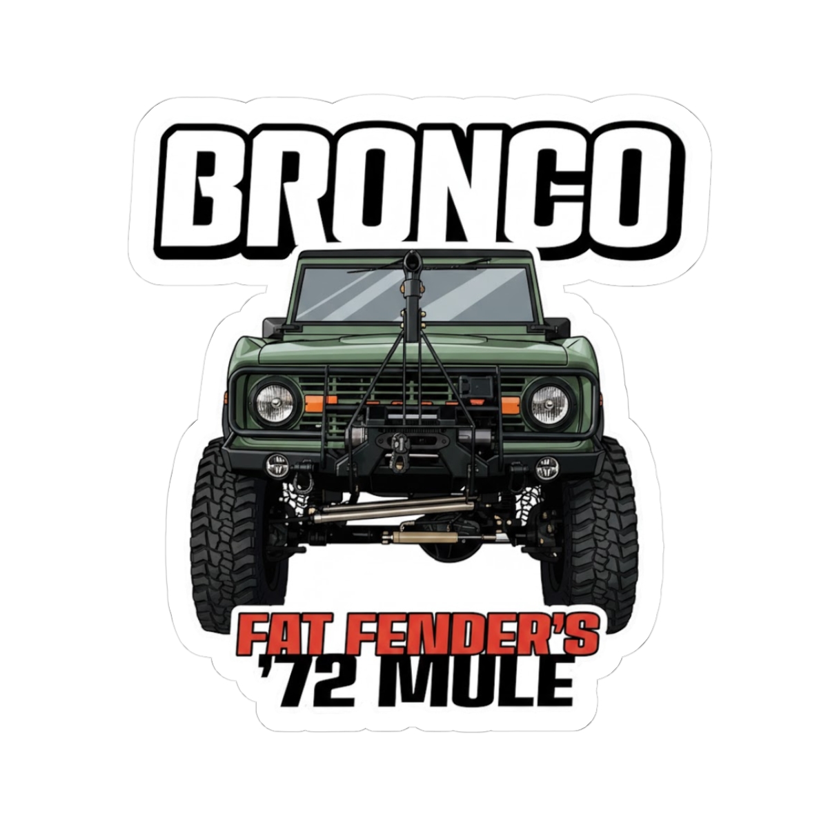 Tread Bronco '72 Mule Off-Road Truck Sticker